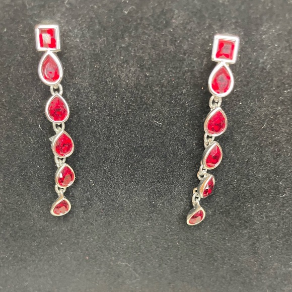 Swarovski Hedge Drop Earrings - Picture 2 of 5